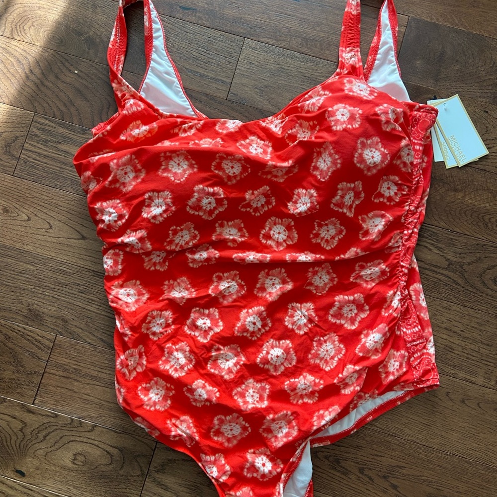 Michael Kors Womens coral color Swimsuit NWT